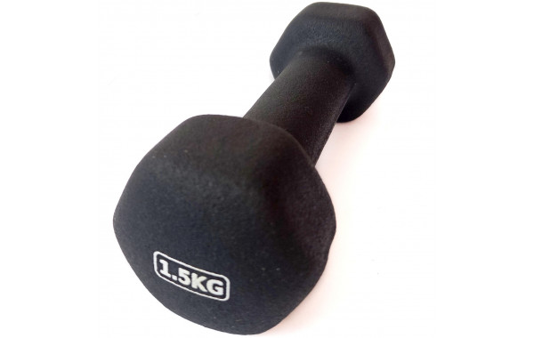 Гантель неопреновая 1,5 кг (черная) Sportex HKDB118-1.5 600_380