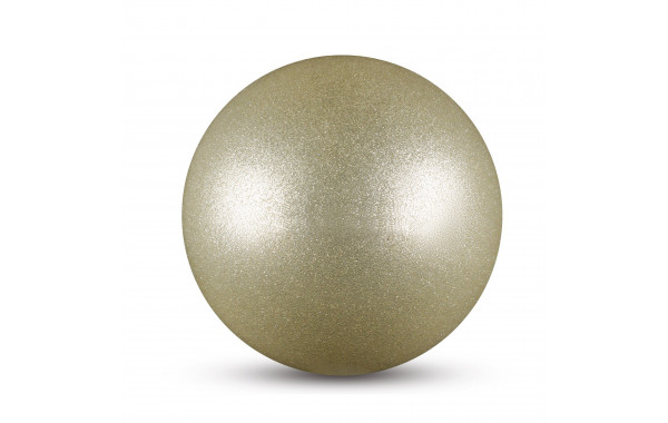 Мяч для художественной гимнастики металлик d15 см Indigo IN119 с блеcтками серебряный 600_380