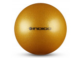 Мяч для художественной гимнастики d19см Indigo ПВХ IN118-GOLD золотой металлик с блестками