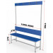 Скамейка для раздевалки с вешалкой, односторонняя, мягкая, 150см Glav 10.5000-1500 75_75