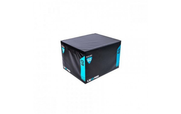 Плиометрический бокс Live Pro Soft Plyometric Box LP8151-XL 91,4x76,2x61 см, черный/синий 600_380