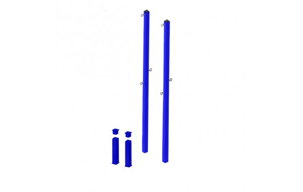 Стойки для бадминтона со стаканами под бетонирование (цвет синий) Dinamika ZSO-004262 600_380