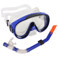 Набор для плавания Sportex юниорский, маска+трубка (ПВХ) E39246-1 синий