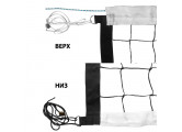 Сетка волейбольная нить 3,5мм профессиональная,трос кевларовый ФСИ FS-V-№8 черный