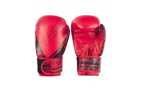 Перчатки боксерские Insane ODIN, ПУ, красный, 14 oz 600_380