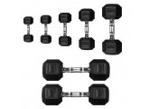 Гантель 22,5кг Perform Better Rubber Encased Hex Dumbbells 4137-22.5\BK-22-00