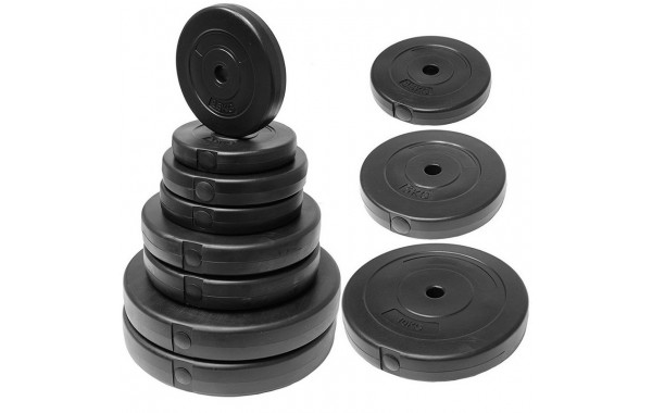 Диск пластиковый, цемент, d26 мм Sportex, 2,5 кг CPL-100 черный 600_380