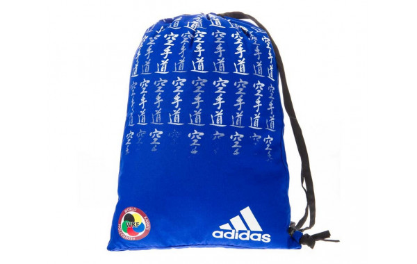 Мешок для кимоно Adidas Satin Carry Bag Karate WKF сине-белый adiACC125 600_380