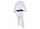 Кимоно для карате Adidas K192SK AdiLight Primegreen WKF белое с синими полосками