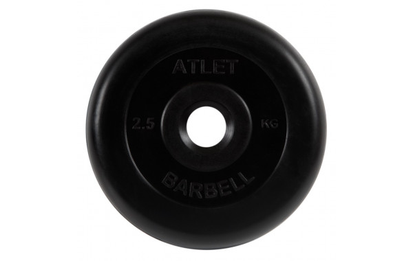 Диск обрезиненный d26мм MB Barbell MB-AtletB26-2,5 2,5кг черный 600_380