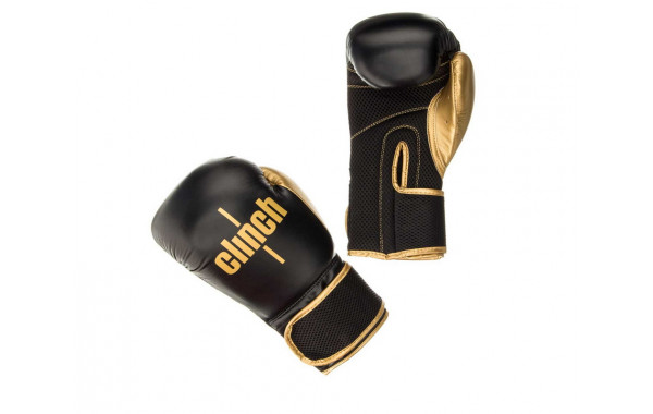 Боксерские перчатки Clinch Aero C135 черно/золотые 10 oz 600_380