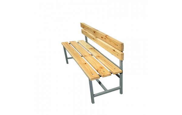 Скамейка для раздевалки со спинкой 1200 мм сиденье из дерева Dinamika ZSO-002184 600_380