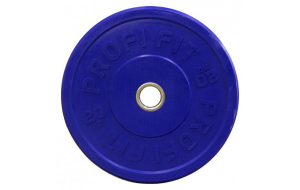 Диск для штанги Profi-Fit каучуковый, цветной, d51 20кг 600_380