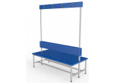 Скамейка для раздевалки с вешалкой, двухсторонняя, мягкая, 100см Glav 10.6000-1000