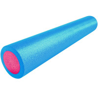 Ролик для йоги полнотелый 2-х цветный, 90х15см Sportex PEF90-45 голубой\розовый