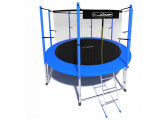 Батут i-Jump Classic 10FT 306 см с нижней сетью и лестницей синий