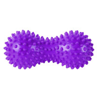 Массажер двойной мячик с шипами (ПВХ) B32130, фиолетовый