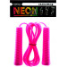 Скакалка Fortius Neon шнур 3 м в пакете (розовая) 75_75