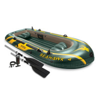 Лодка надувная четырёхместная Intex Seahawk-400 Set (68351)