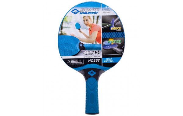 Ракетка для настольного тенниса Donic Alltec Hobby, всепогодная, синий\черный 600_380