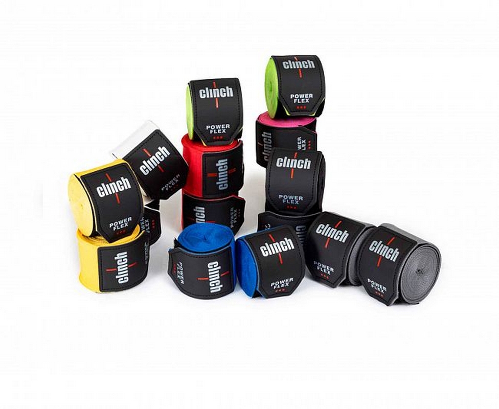Бинты боксерские 350см Clinch Boxing Hand Wrap Power Flex C239 белый 976_800