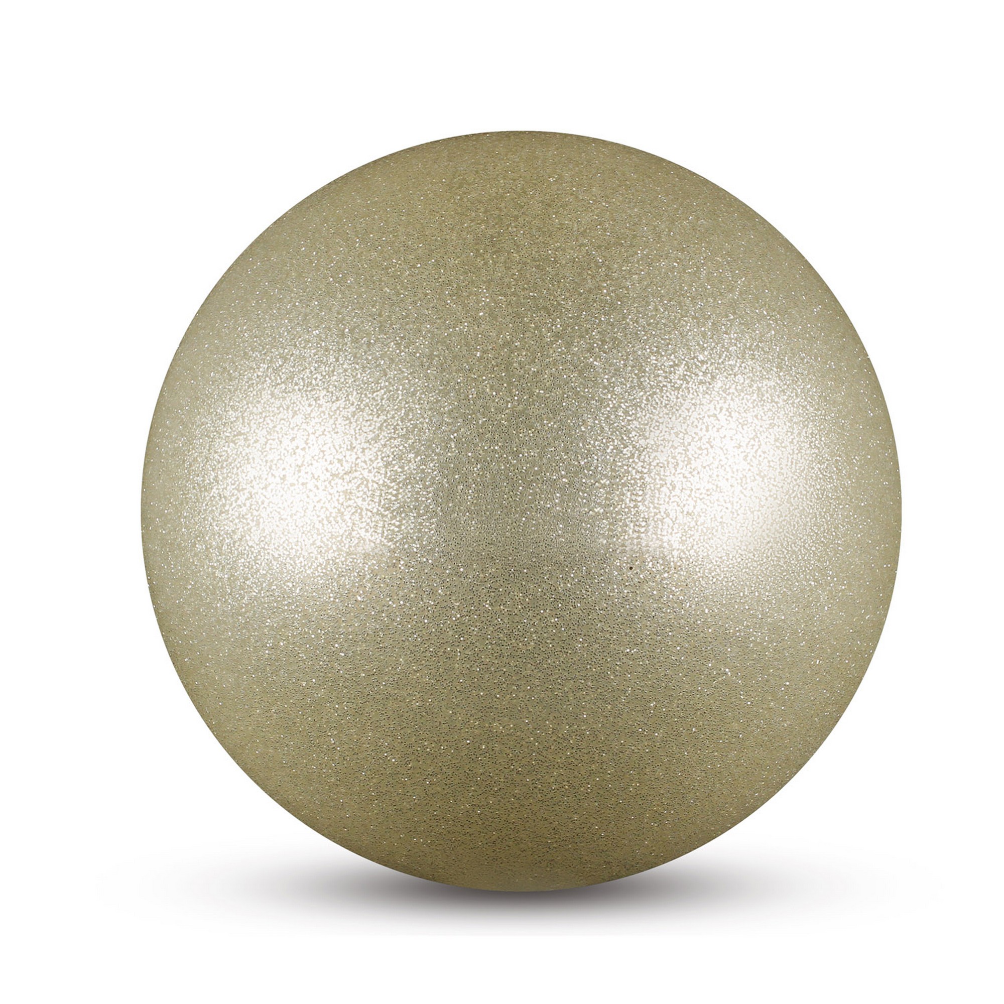 Мяч для художественной гимнастики металлик d15 см Indigo IN119 с блеcтками серебряный 2000_2000