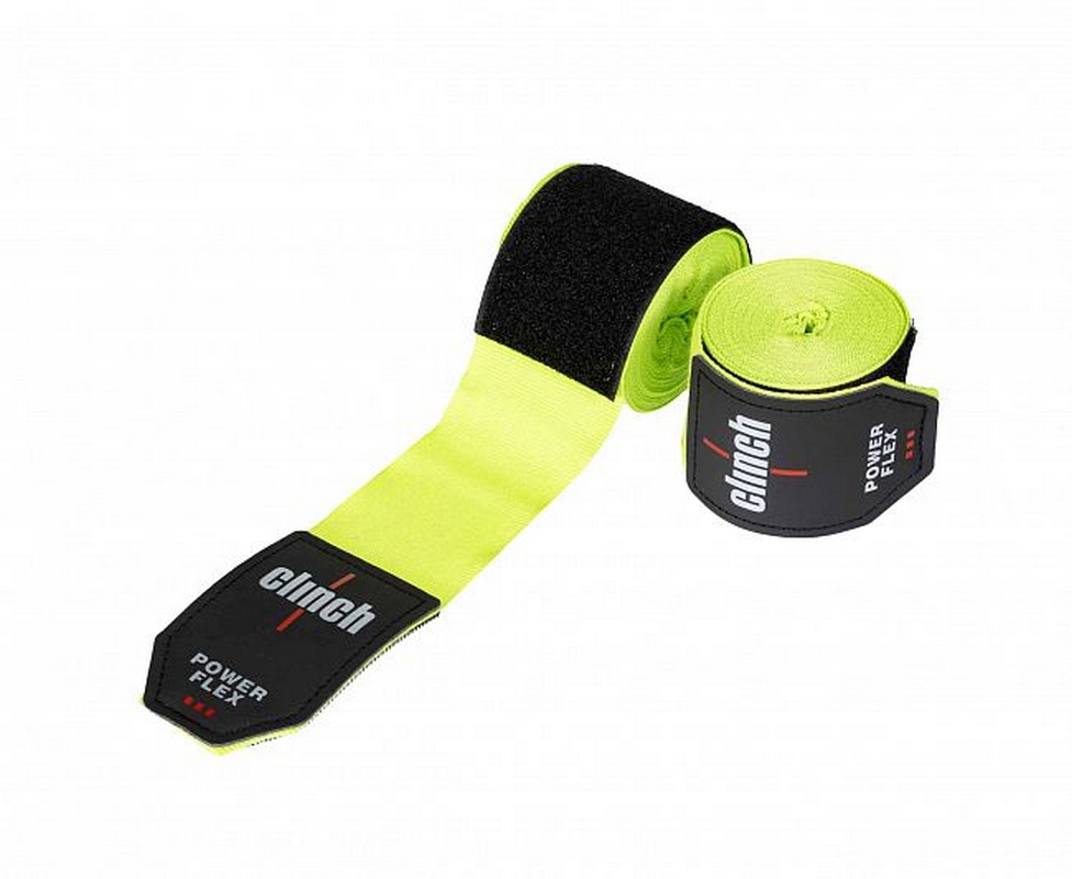 Бинты боксерские 350см Clinch Boxing Hand Wrap Power Flex C239 ярко-зеленый 976_800