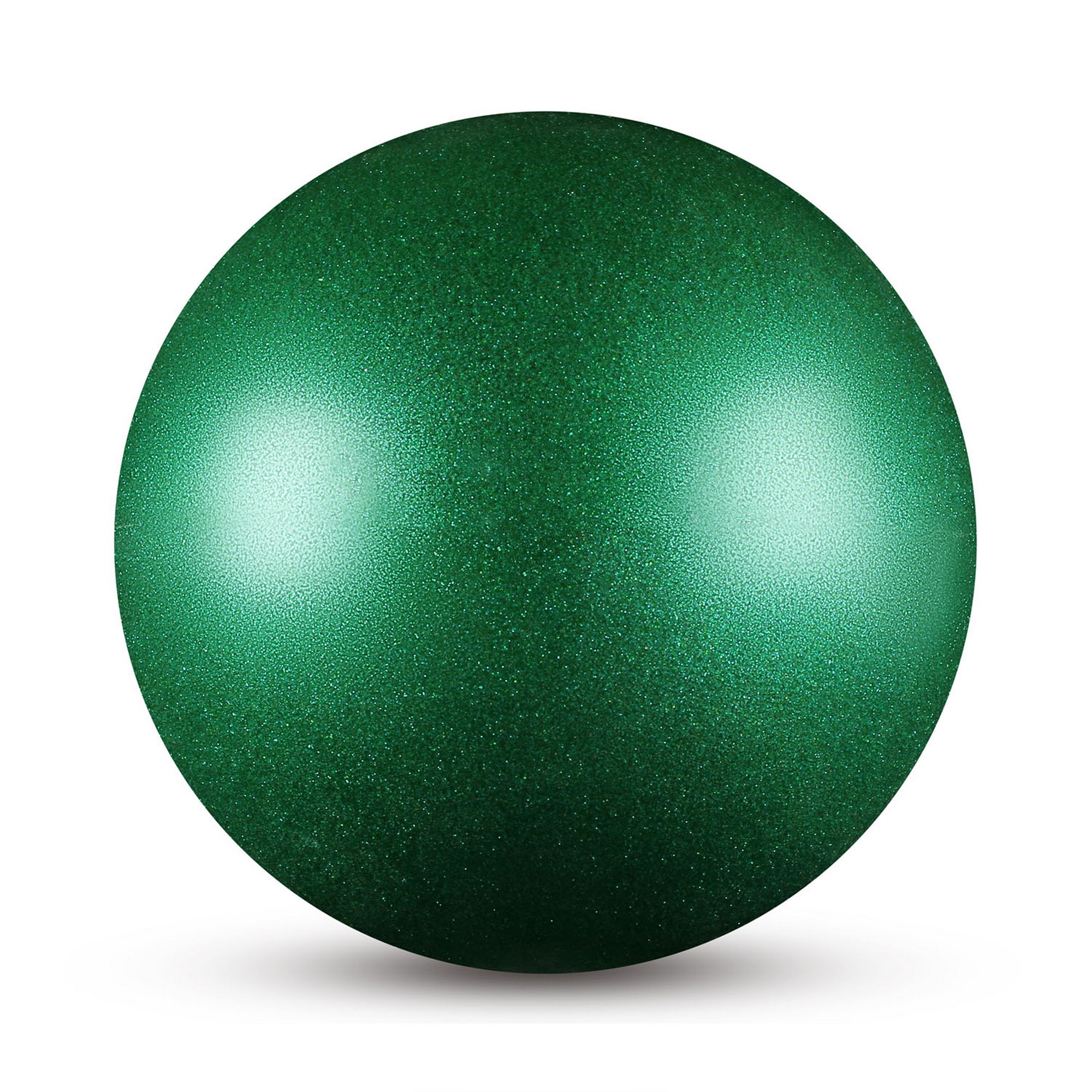Мяч для художественной гимнастики металлик d15 см Indigo IN119 с блеcтками зеленый 2000_2000