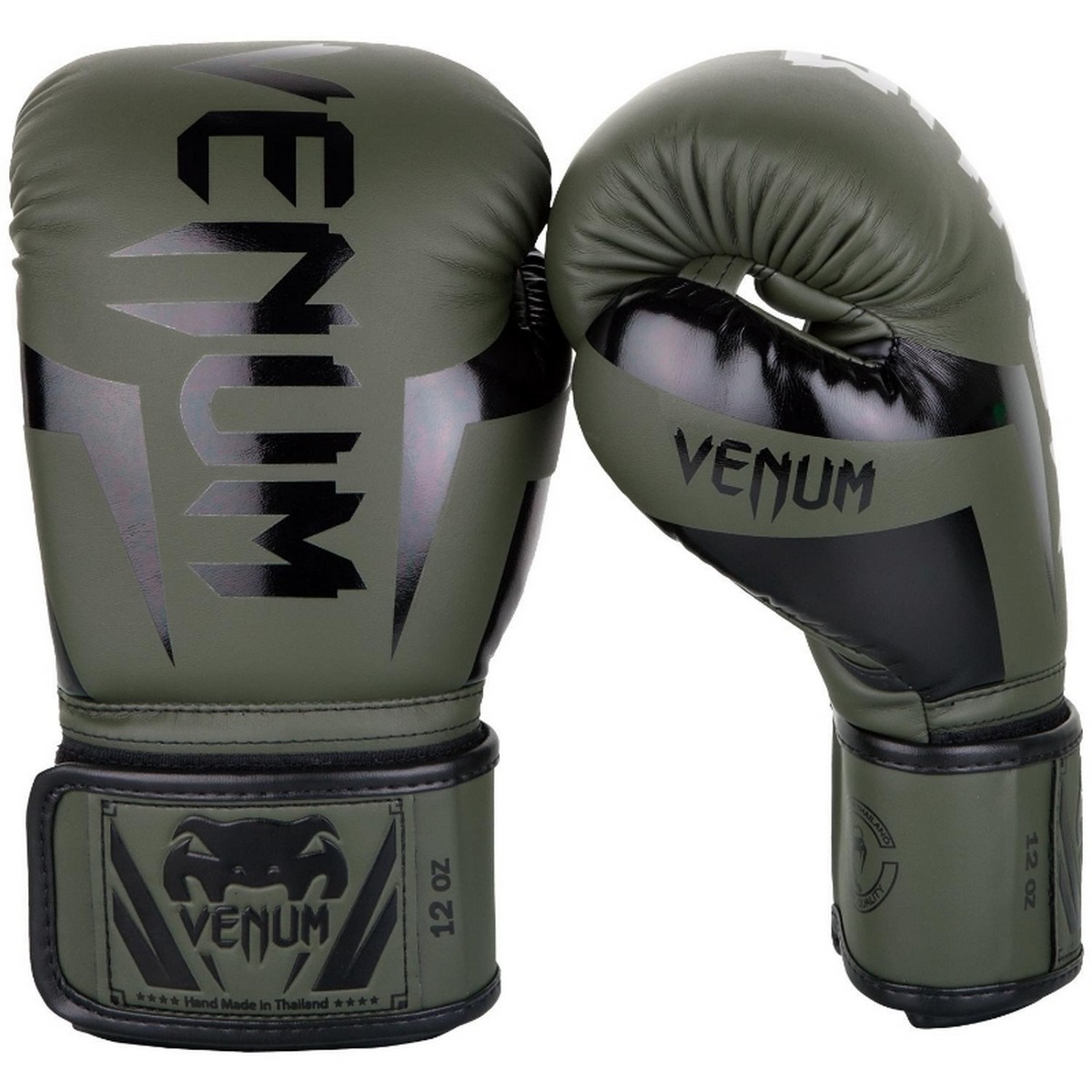 Перчатки Venum Elite 1392-200-10oz хакки\черный 1200_1200