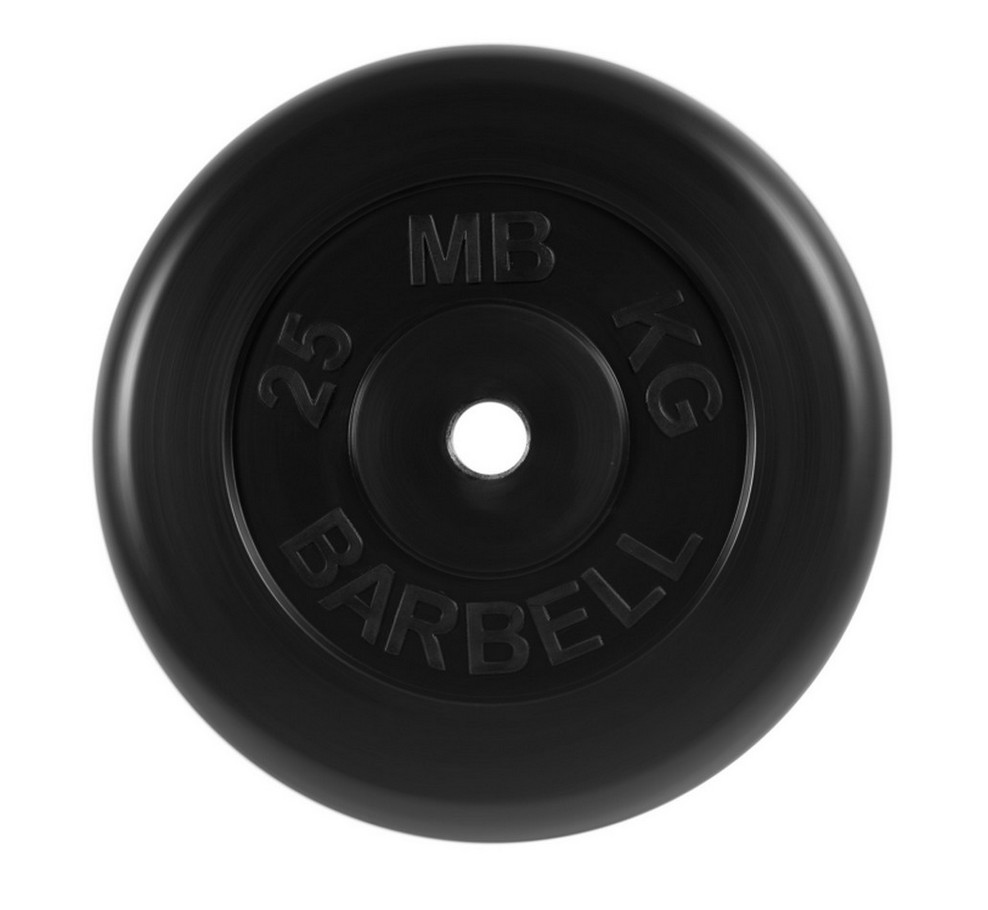 Диск обрезиненный d31мм MB Barbell MB-PltB31-25 25 кг черный 988_910