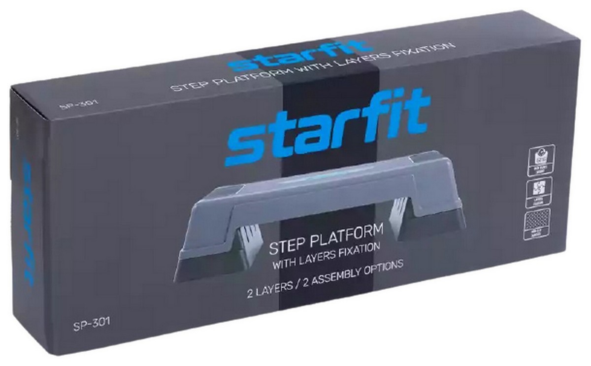 Степ-платформа Pro 76х28х23 см Star Fit 3-х уровневая SP-301 1200_744