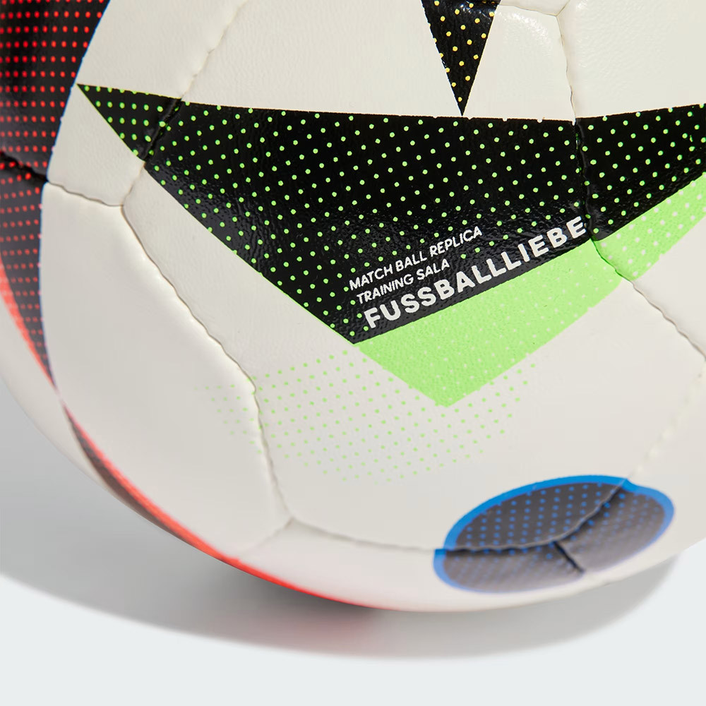 Мяч футзальный Adidas Euro 24 Fussballliebe Training Sala IN9377, р.4, 18 пан., ПУ, руч.сш, мультиколор 1000_1000