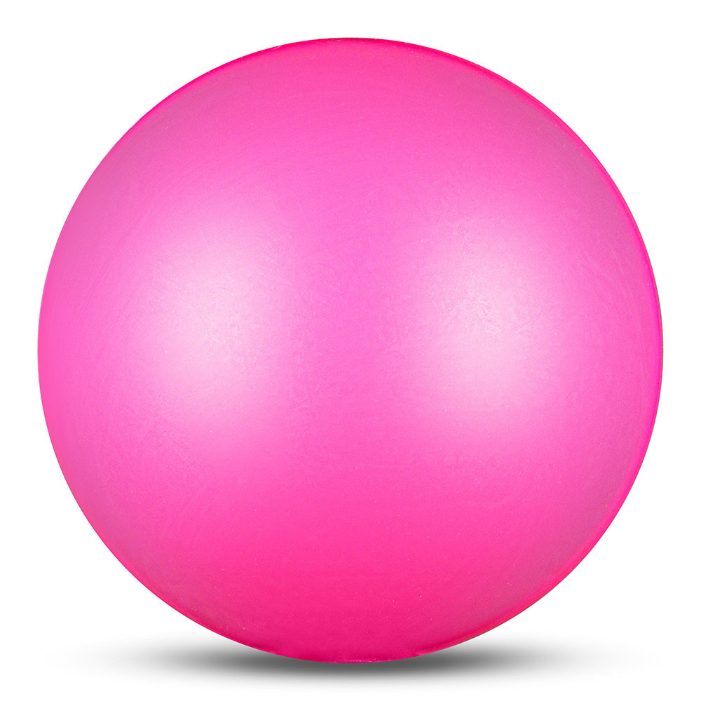 Мяч для художественной гимнастики Indigo IN329-CY, диам. 19 см, ПВХ, цикламеновый металлик 1000_1000