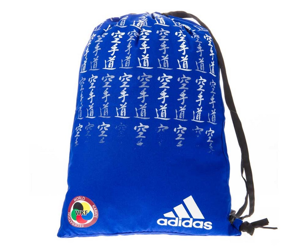 Мешок для кимоно Adidas Satin Carry Bag Karate WKF сине-белый adiACC125 978_800
