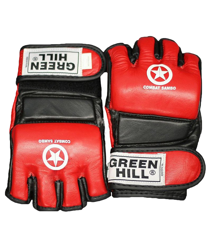 Перчатки для смешанных единоборств Green Hill Combat Sambo MMR-0027CS красный 665_800