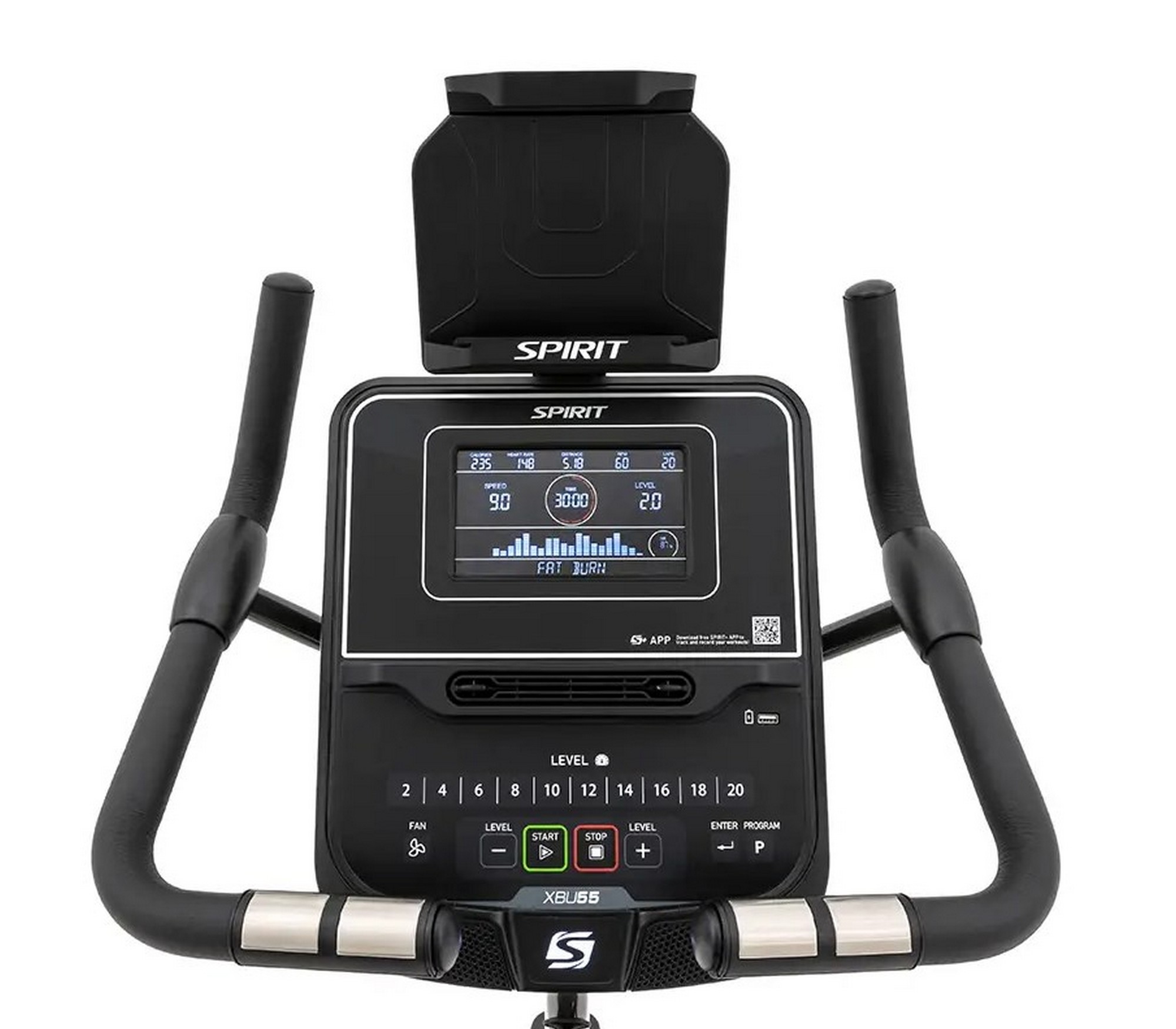 Велотренажер Spirit Fitness XBU55 Black 2000_1750