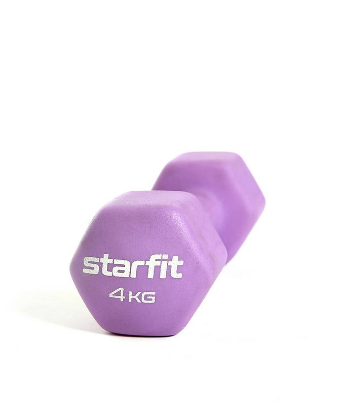 Гантель неопреновая Core 4 кг Star Fit DB-201 фиолетовый пастель 665_800