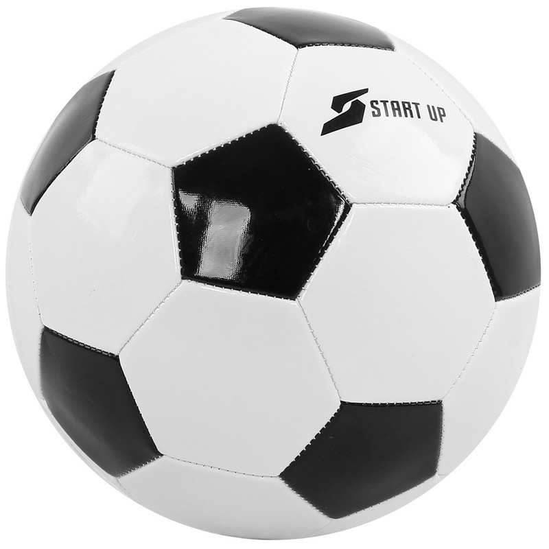 Мяч футбольный для отдыха Start Up E5122 р.5 белый-черный 800_800