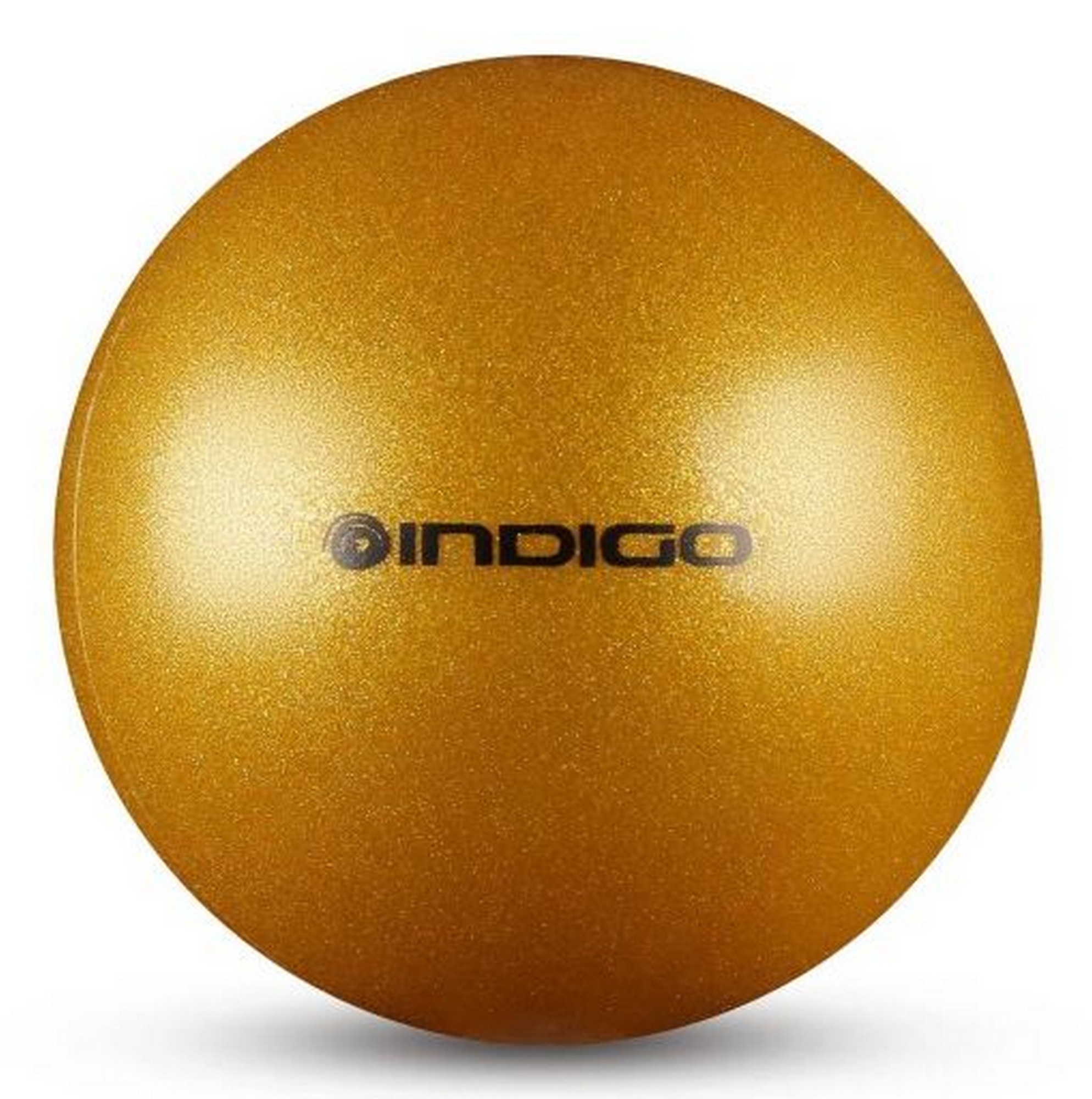 Мяч для художественной гимнастики металлик d19 см Indigo IN118 с блеcтками золотой 1988_2000