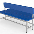 Скамейка для раздевалки со спинкой, двухсторонняя, мягкая, 100см Glav 10.4000-1000 120_120