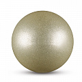 Мяч для художественной гимнастики металлик d15 см Indigo IN119 с блеcтками серебряный 120_120