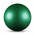Мяч для художественной гимнастики металлик d15 см Indigo IN119 с блеcтками зеленый 120_120