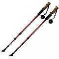 Палки для скандинавской ходьбы Sportex телескопическая, 3-х секционная F18436 красный 120_120