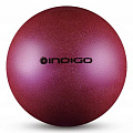 Мяч для художественной гимнастики металлик d19 см Indigo IN118 с блеcтками фиолетовый 120_120