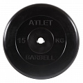 Диск обрезиненный d31мм MB Barbell Atlet 15кг черный MB-AtletB31-15 120_120