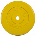 Диск обрезиненный d26мм MB Barbell MB-PltC26-15 15 кг желтый 120_120