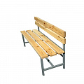 Скамейка для раздевалки со спинкой 1200 мм сиденье из дерева Dinamika ZSO-002184 120_120