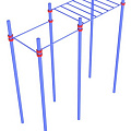 Рукоход с турниками Glav 14.200.18 120_120